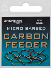 Drennan Carbon Feeder Haken Gr. 8 bis 18, 10 Haken pro Päckchen