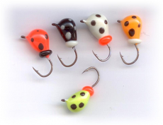 Wolfram-Tungsten Mormyshka Ladybug Set zum Eisangeln 5 Stk