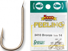 Sensas Haken Feeling 3410 bronze, 1 Pack mit 15 Haken