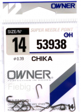 Haken Owner Chika black Größe 8-16 (14 Stück)