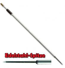 Bankstick (Erdspeer Erdspieß) mit Edelstahlspitze teleskopisch 65-105cm, engl. Gewinde