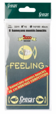 Sensas Haken Feeling 3311, 40cm gebunden, Pack mit 8 Haken