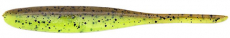 Keitech 4 Shad Impact - Green Pumpkin / Chartreuse, 8 Stück, UV-aktiv