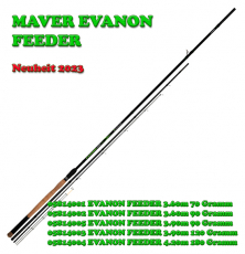 Maver EVANON FEEDER 3.90m 90 Gramm, 4 Carbonspitzen, Modell 2024, Messepreis!