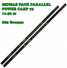 SENSAS PACK PARALLEL POWER CARP 75 11.5m Pack 3+1 Kits, 885 Gramm, Modell 2024/2025